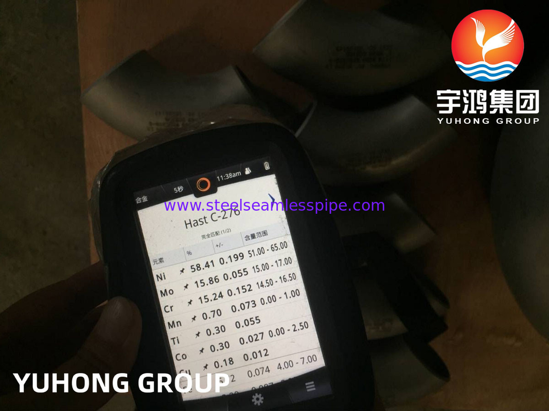 Hastelloy C276 ASTM B366 N10276 Nickel Alloy Steel Buttwelded Pipe Fitting Elbow B16.9