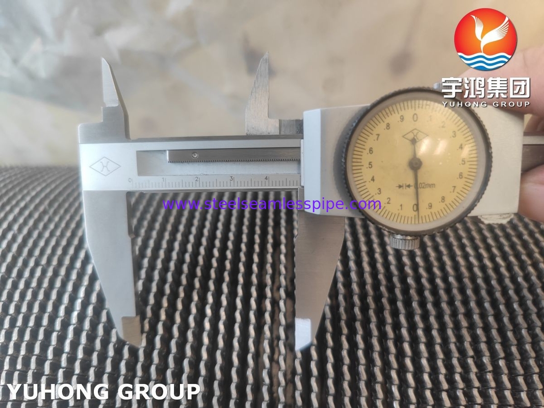 ASTM A312 TP347 High Frequency Welded Spiral Serrated Fin Tubes For Convection Tube Coils