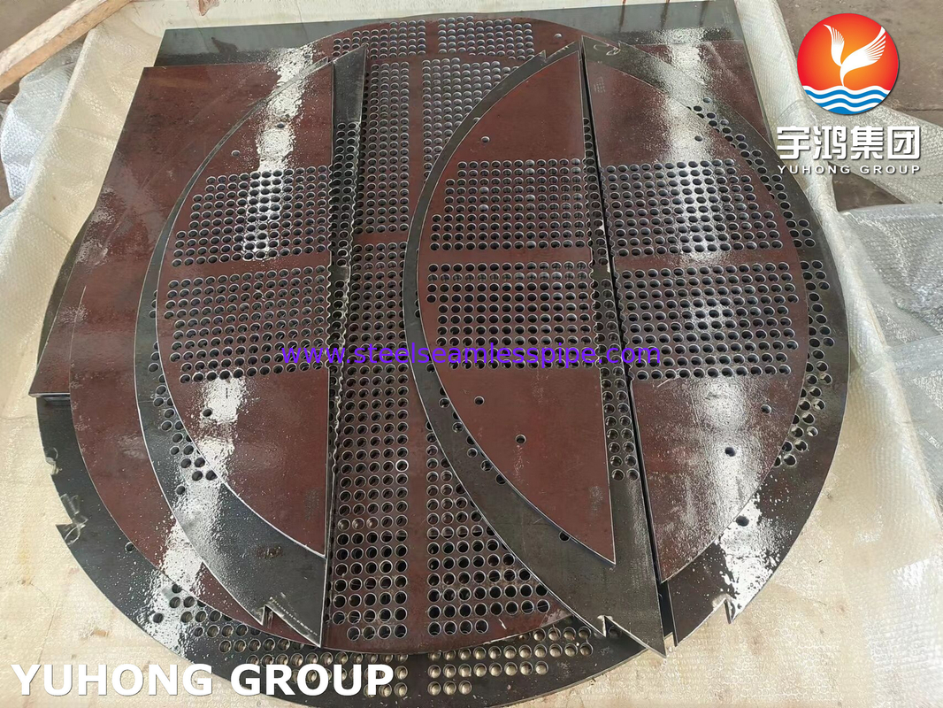 Heat Exchanger Tubesheet Baffle Support Plate A182 F304 / F316/F316L For Heating Water Radiator Cooling Stystem
