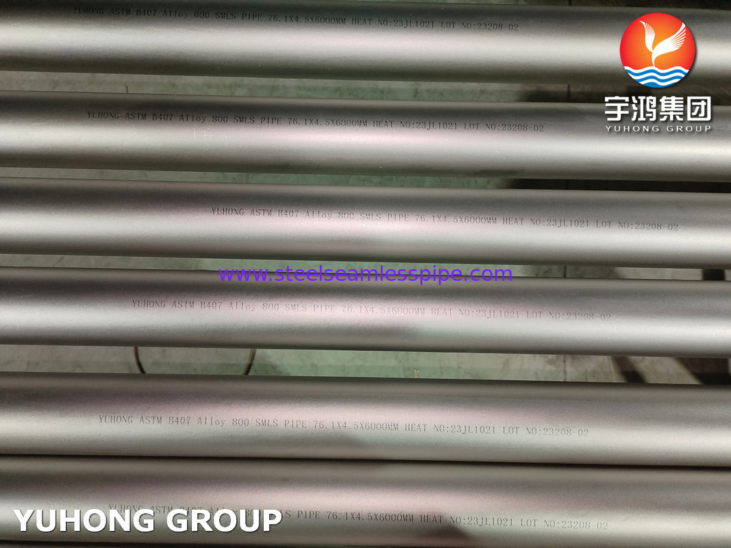 ASTM B407 UNS N08800, Alloy800, 1.4876 Nickel Alloy Seamless Pipe For Seawater Desalination