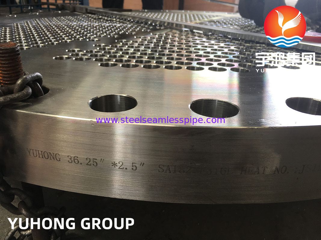 ASME SA182 F316L, 1.4404 Stainless Steel Forged Tubesheet For Heat Exchangers
