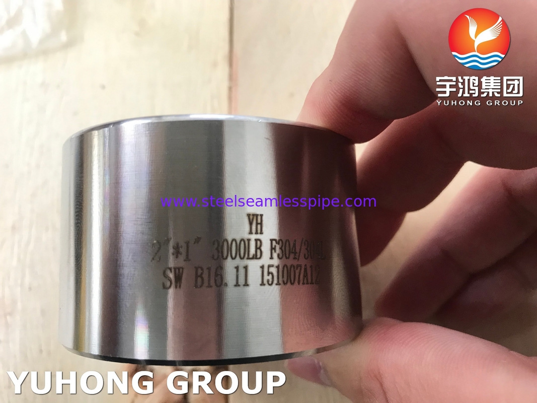 ASTM A182 F304, F304L Stainless Steel Socket Weld Full Coupling, Half Coupling B16.11