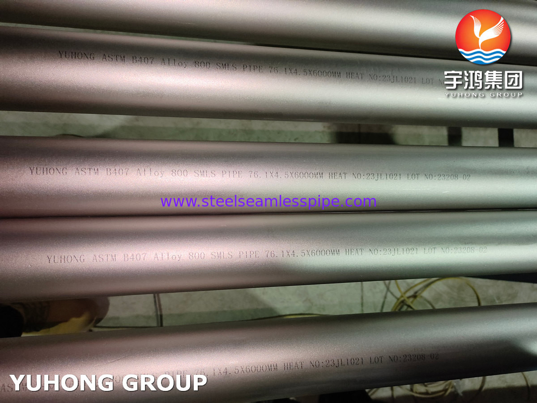 ASTM B407 Incoloy 800 Seamless Pipe OD 10-300mm Solution Annealed for Ethylene Cracking