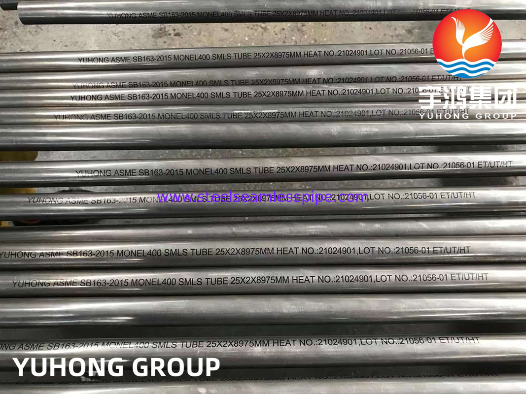 ASME SB163 Monel 400 UNS NO4400 Nickel Alloy SMLS Tube Evaporators Application