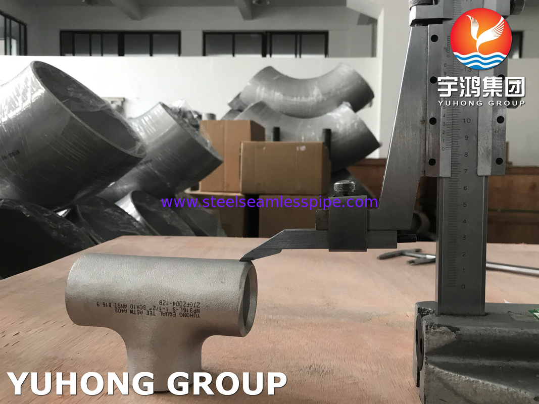 ASTM A403 WP316L-S Stainless Steel Equal Tee Butt Weld Fitting ANSI B16.9