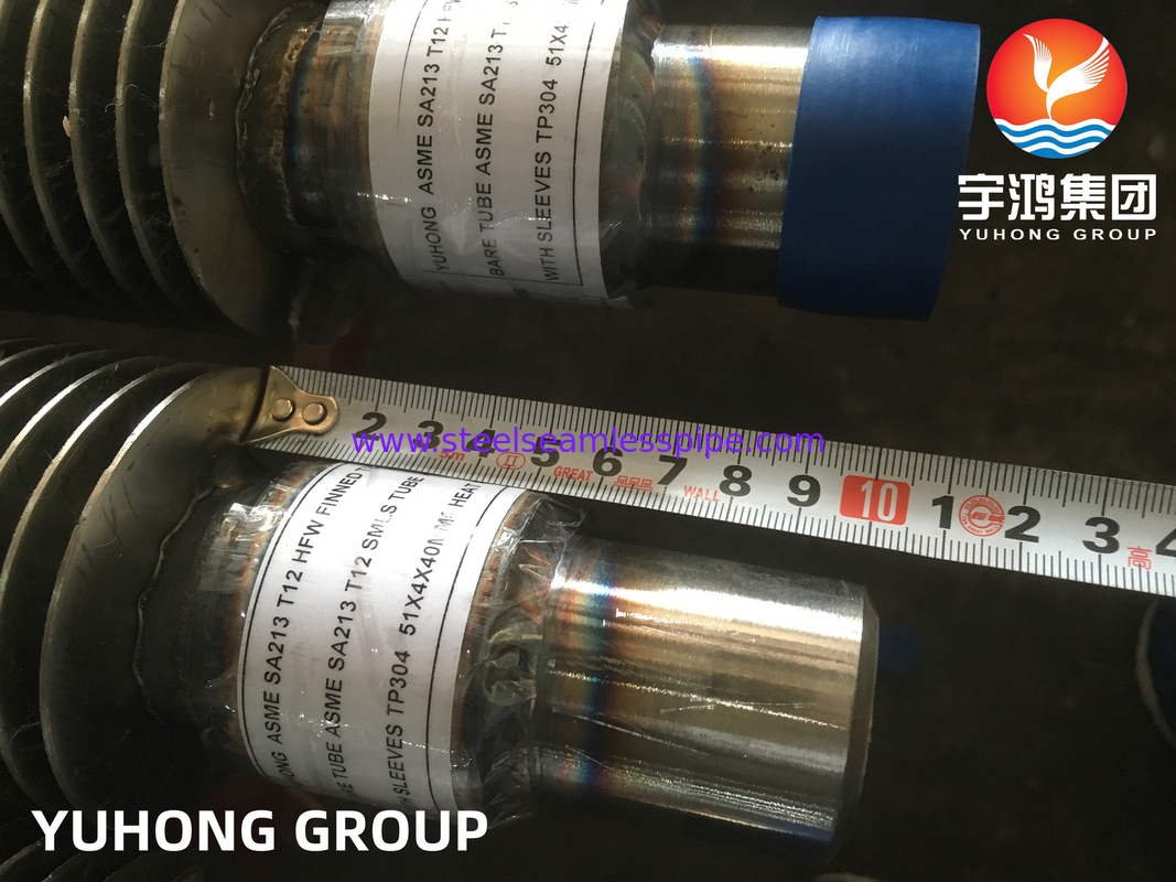 ASME SA213 T22 Alloy Steel Seamless Tube 11CR HFW Solid Fin Tube For Pre Heater