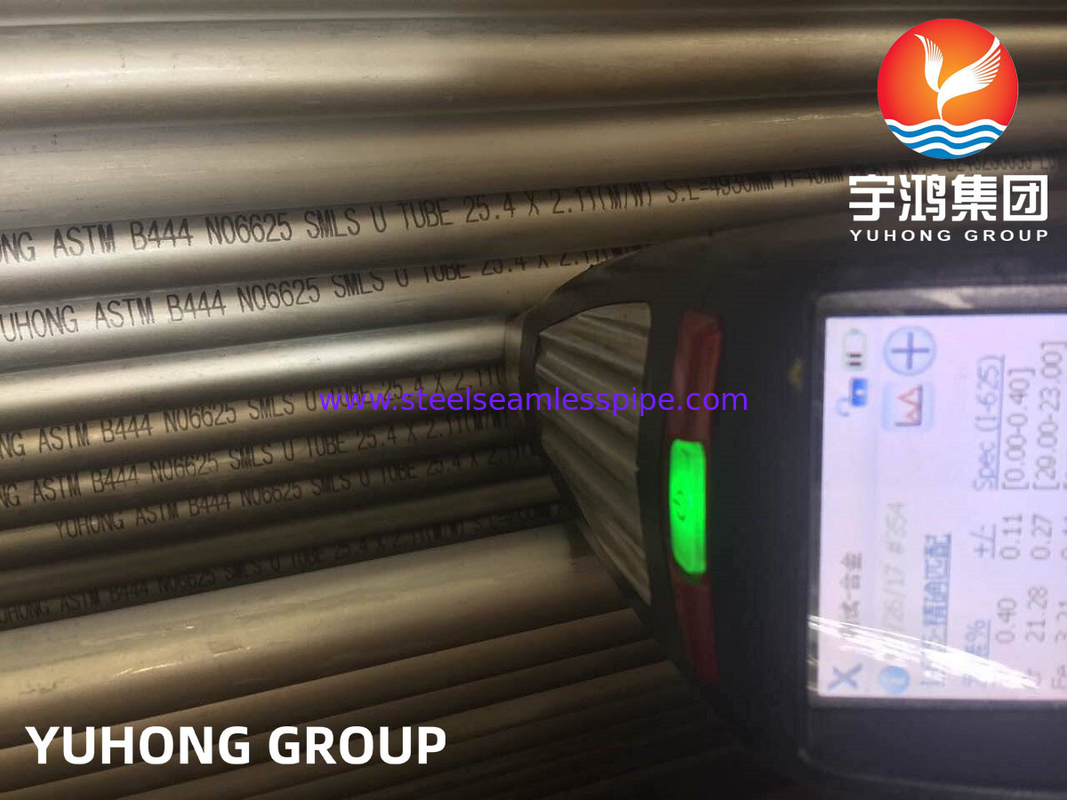 ASTM B444 Gr.2 INCONEL 625  Seamless Tube 25.4 X 2.11 X 6096MM Heat Exchanger Application 100% UT &amp; ET &amp; HT