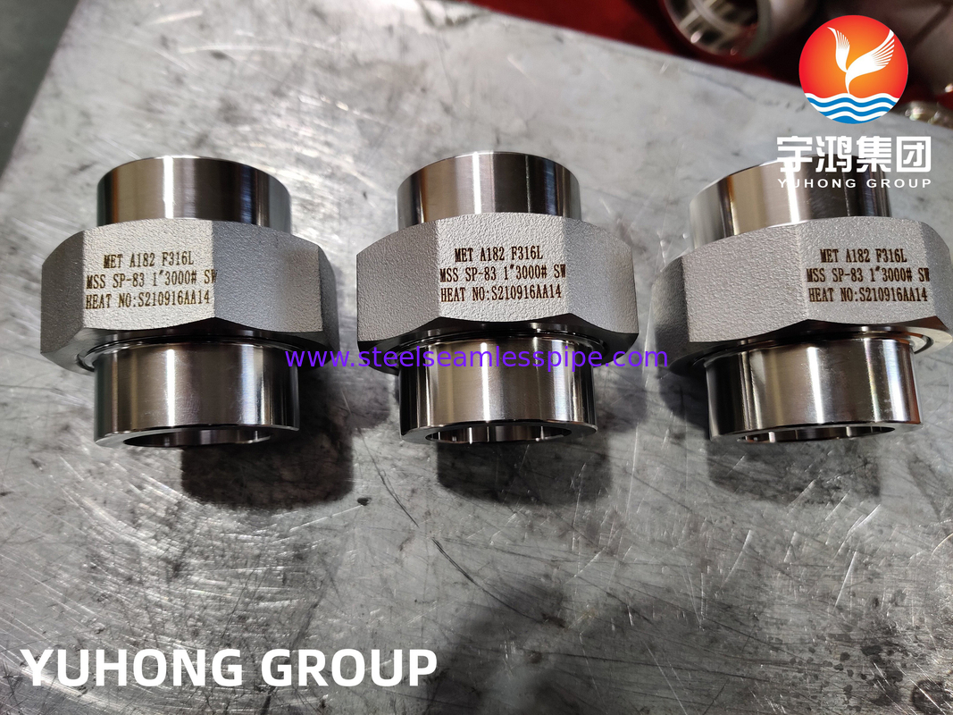 ASTM A182 F316L Stainless Steel Forged Thread Union Socket Weld Fitting Gas Chemical Oil Pipeline