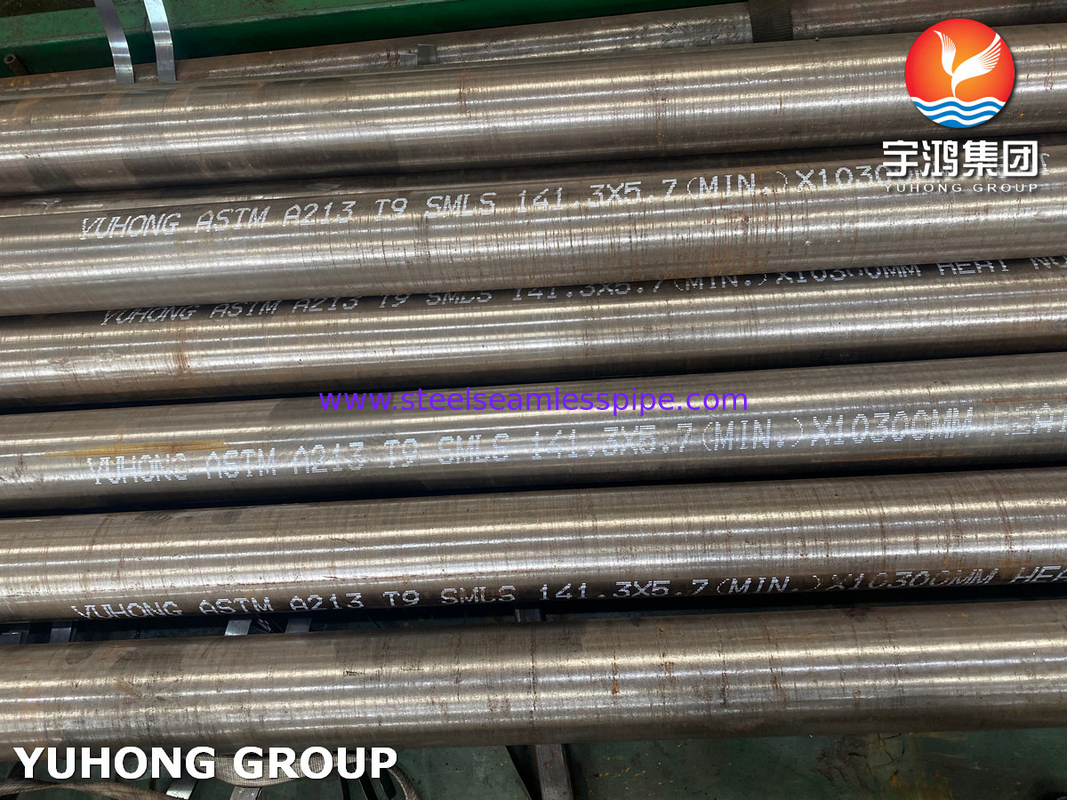 ASTM A213 Alloy Stainless Steel T9 Welding Studded Finned Tube For Heat Exchanger