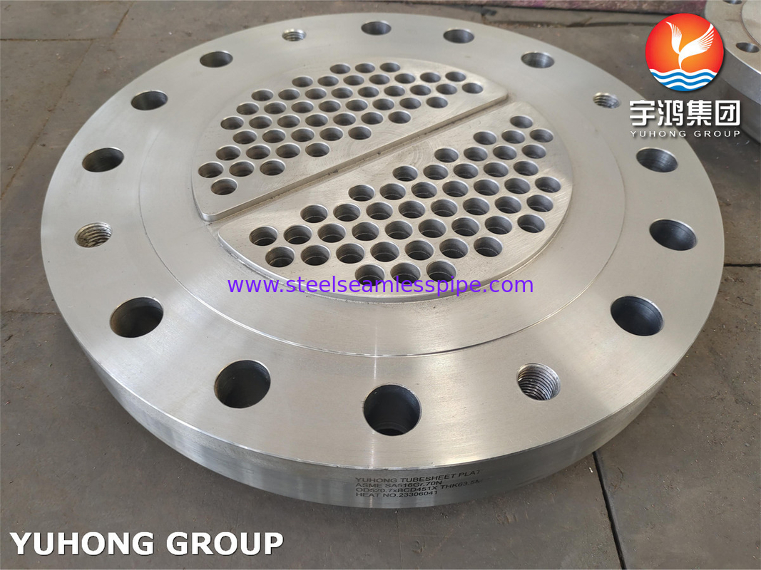 ASME SA516 Gr.70N Carbon Steel Tubesheet, Pressure Vessel Plate For Heat Exchangers