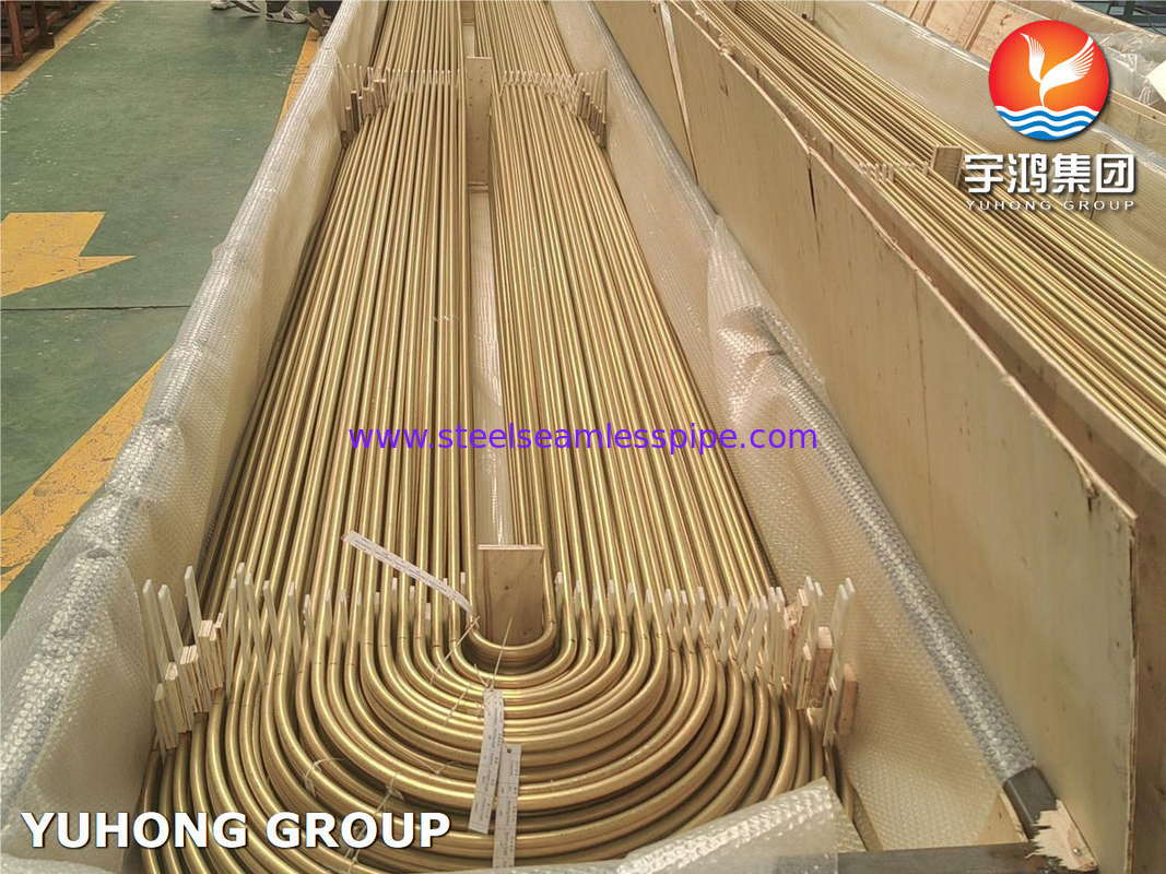 ASTM B111 C68700 Copper Alloy Steel Seamless U Bend Tube For Heat Exchanger