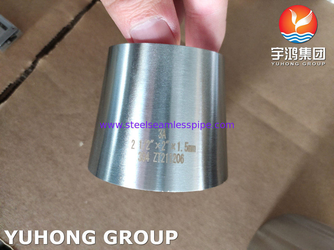 SMS Sanitary Pipe Fittings For Medical And Food Industries Stainless Steel 304 316