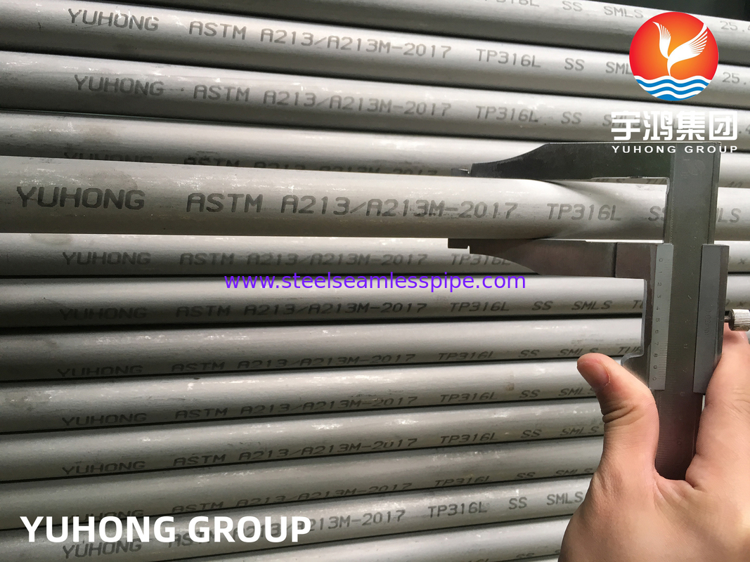 ASME SA213 TP316L Seamless Stainless Steel Tube BWG 20 0.89mm For Drycooler