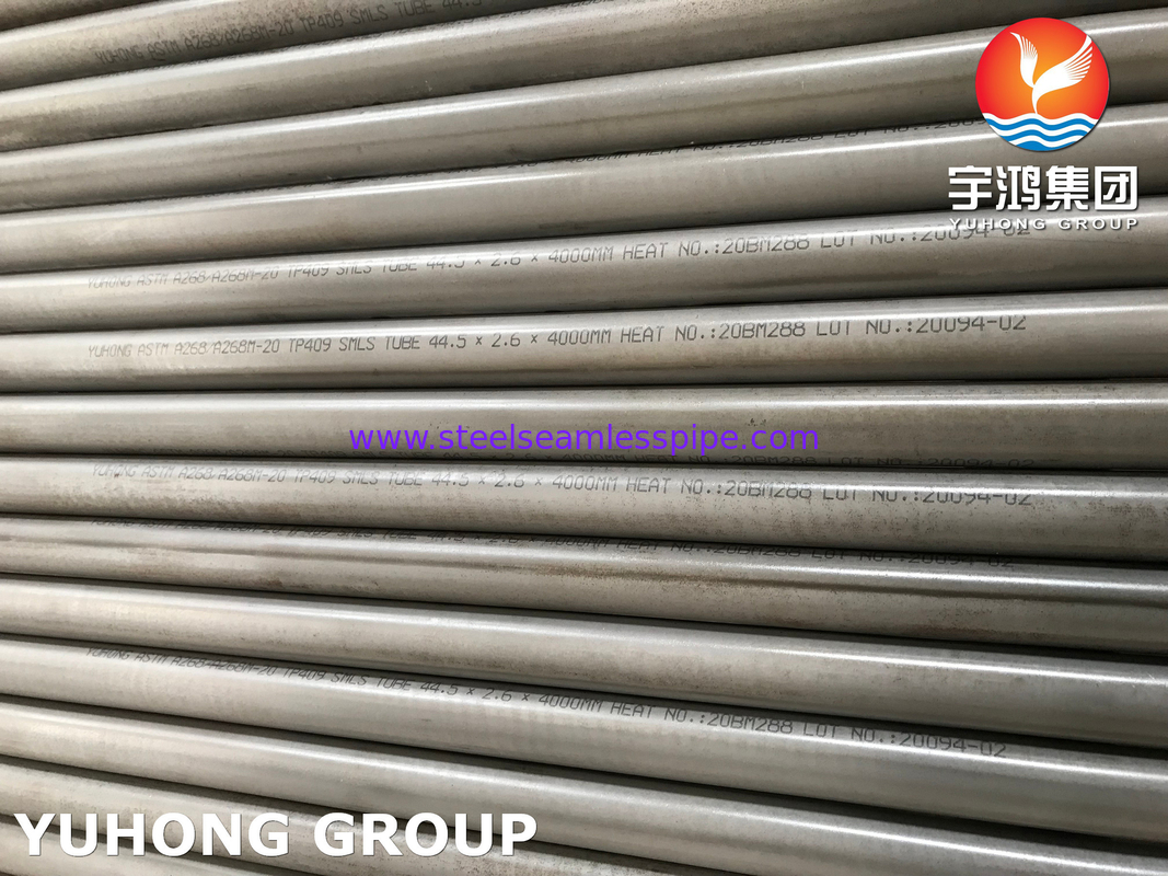 ASTM A268 TP409 Seamless Tube Corrosion and Oxidation Resistant at High Temperatures