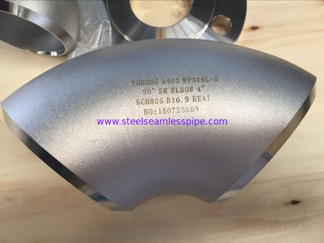 Stainless Steel Butt Welded Fitting 45Deg 90Deg 180Deg ELBOW LR SR TP304 TP304L TP316L 1/2&quot; to 60&quot; ASME B16.9