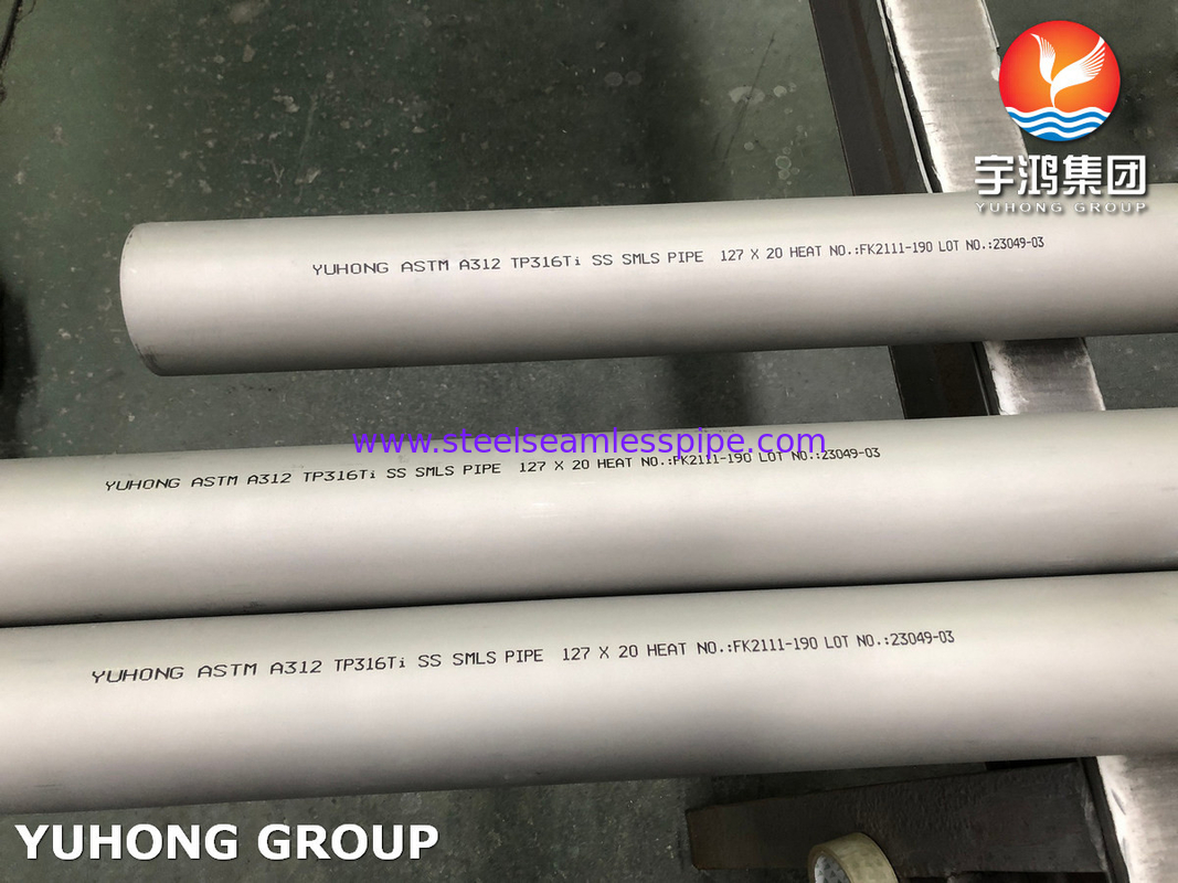 ASTM A312 316Ti Thick Wall Stainless Steel Pipe Strong Corrosion Resistance