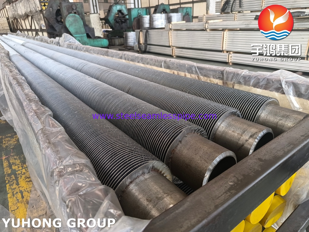 HFW Solid Plain Finned Tube , ASTM A335 P22 Alloy Steel Seamless Pipe For Boiler