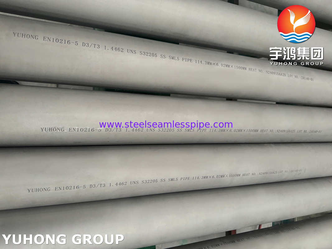 EN 10216-5 1.4462 / UNS S32205 SAF Duplex 2205 Stainless Steel Seamless Pipe