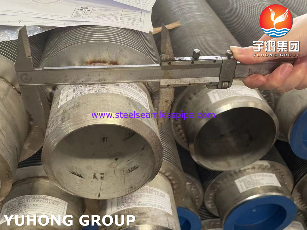 TP347H Stainless Steel Seamless Fin Tube HFW Type For Fired Heater