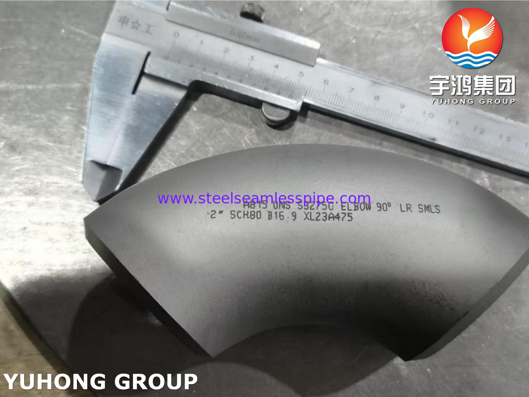 ASTM A815 S32750 Duplex Stainless Steel Fitting Elbow 90 Degree Long Radius Buttweld B16.9