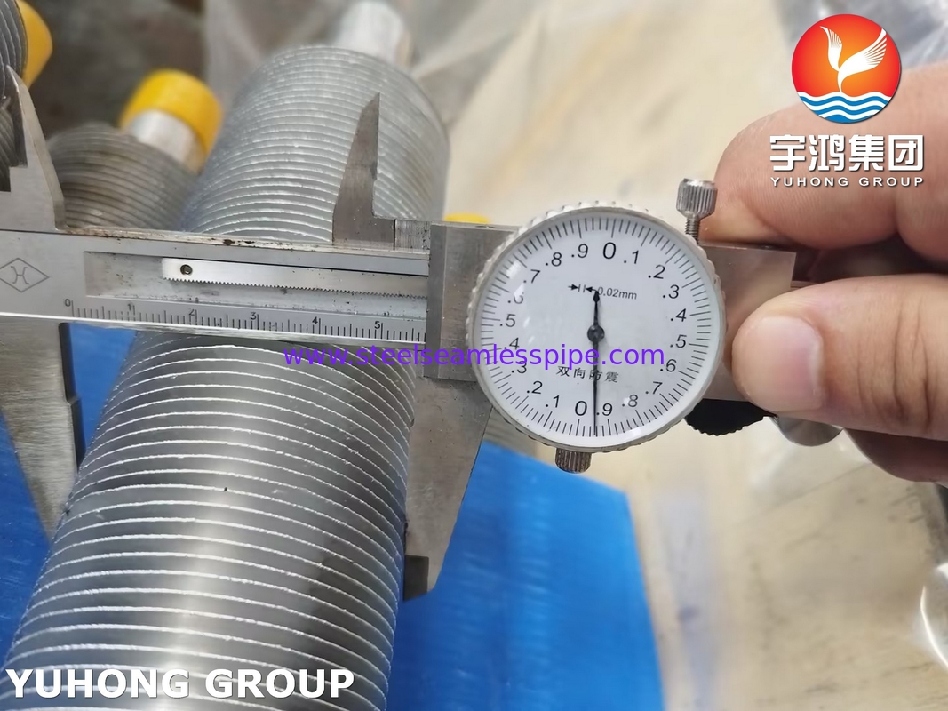 L Type Wound Finned Tube ASME SA249 TP316L With Al1100 For Air Cooler