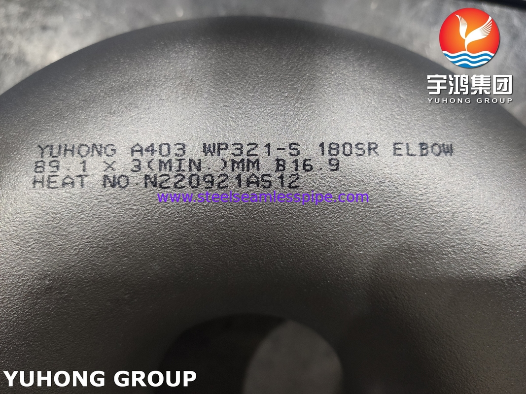 180° SR Elbow Stainless Steel Fittings ASTM A403 B16.9 For Piping Systems