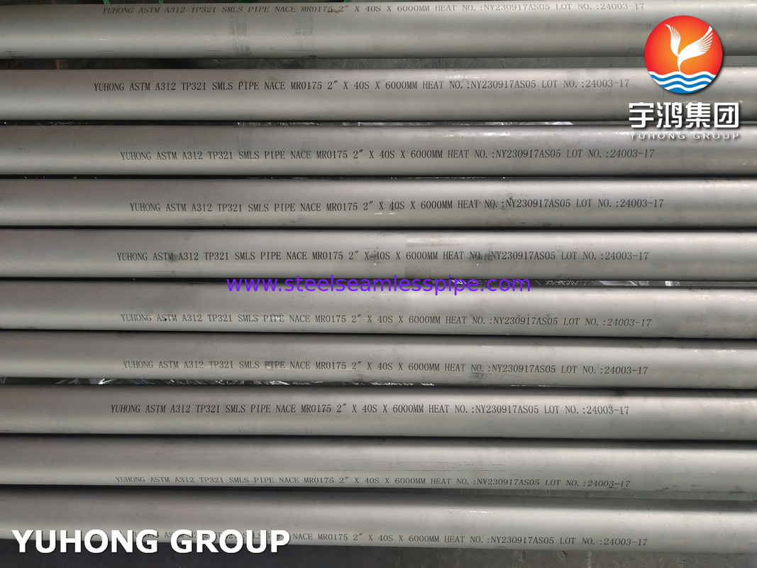 ASTM A312 TP321 Stainless Steel Seamless Pipe Pickled and Anealed for Oil Gas Industry And Chemical Industry