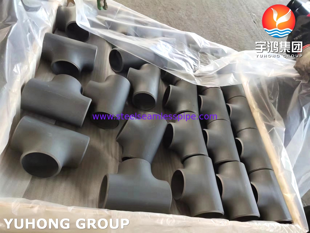 ASTM A234 WP11 Equal Tee , Carbon Steel Butt-Weld Fitting , Black Paint Rust Proof Surface