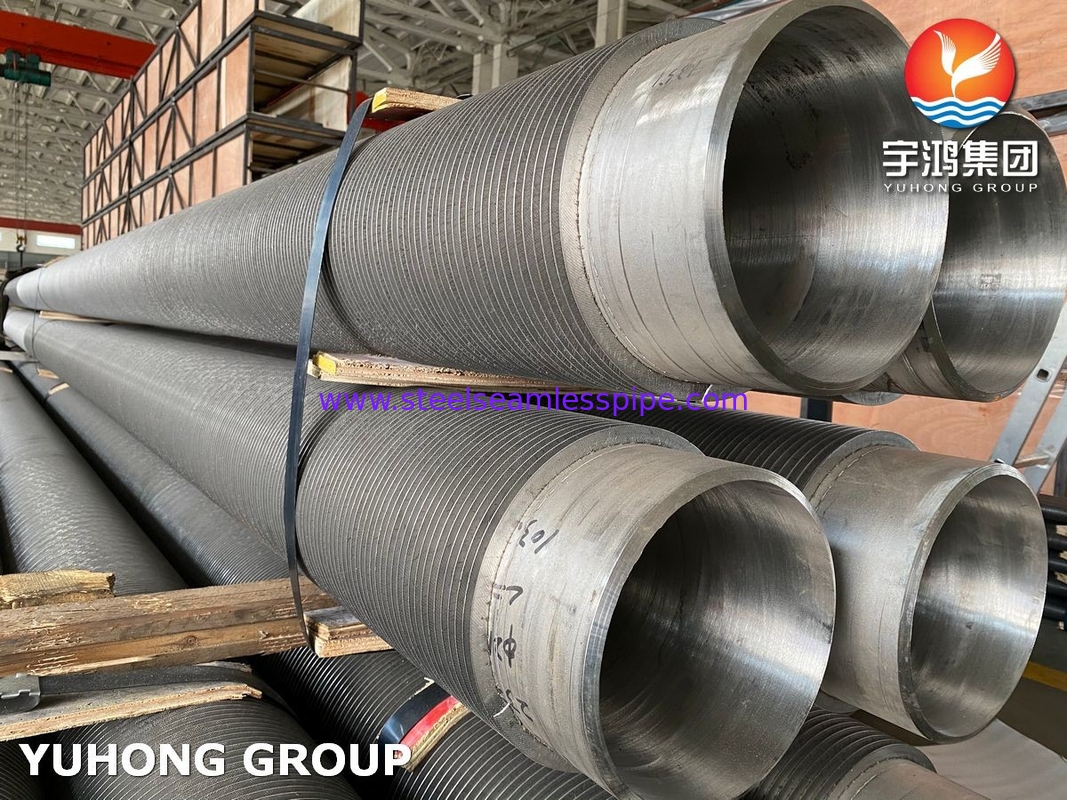 ASTM A312 TP347H High Frequency Spiral Welding Fin Tube For Exhaust Gas Boilers
