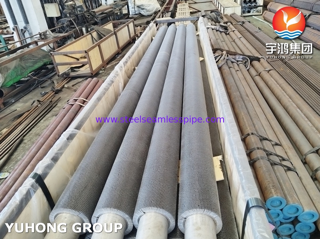 ASTM A312 TP304H Serrated Fin Tube For Heat Exchanger And Reactor Cooling
