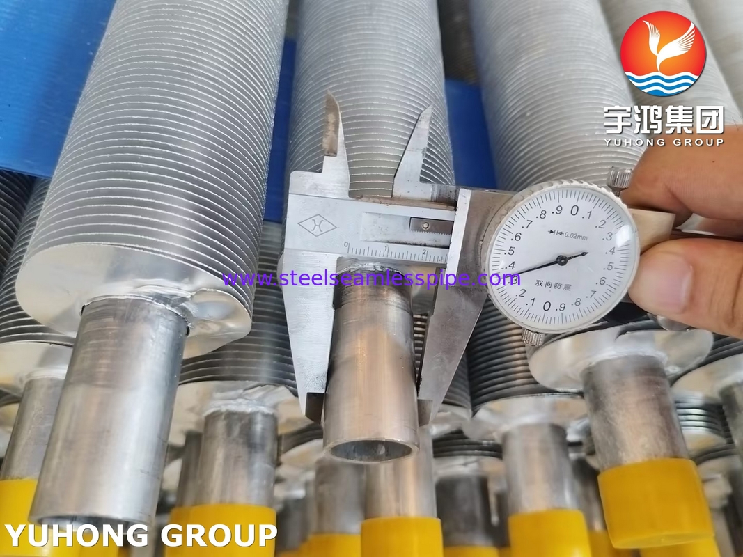 ASME SA249 Stainless Steel Wound Fin Tube Fin Type L LL KL For Air Cooler