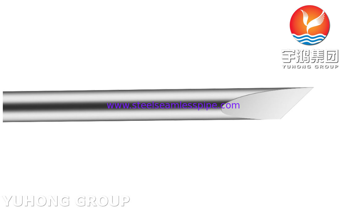 Stainless Steel Bevelled Solid Core Needle Tube, SUS304 Blood Lancet For Sample Collection