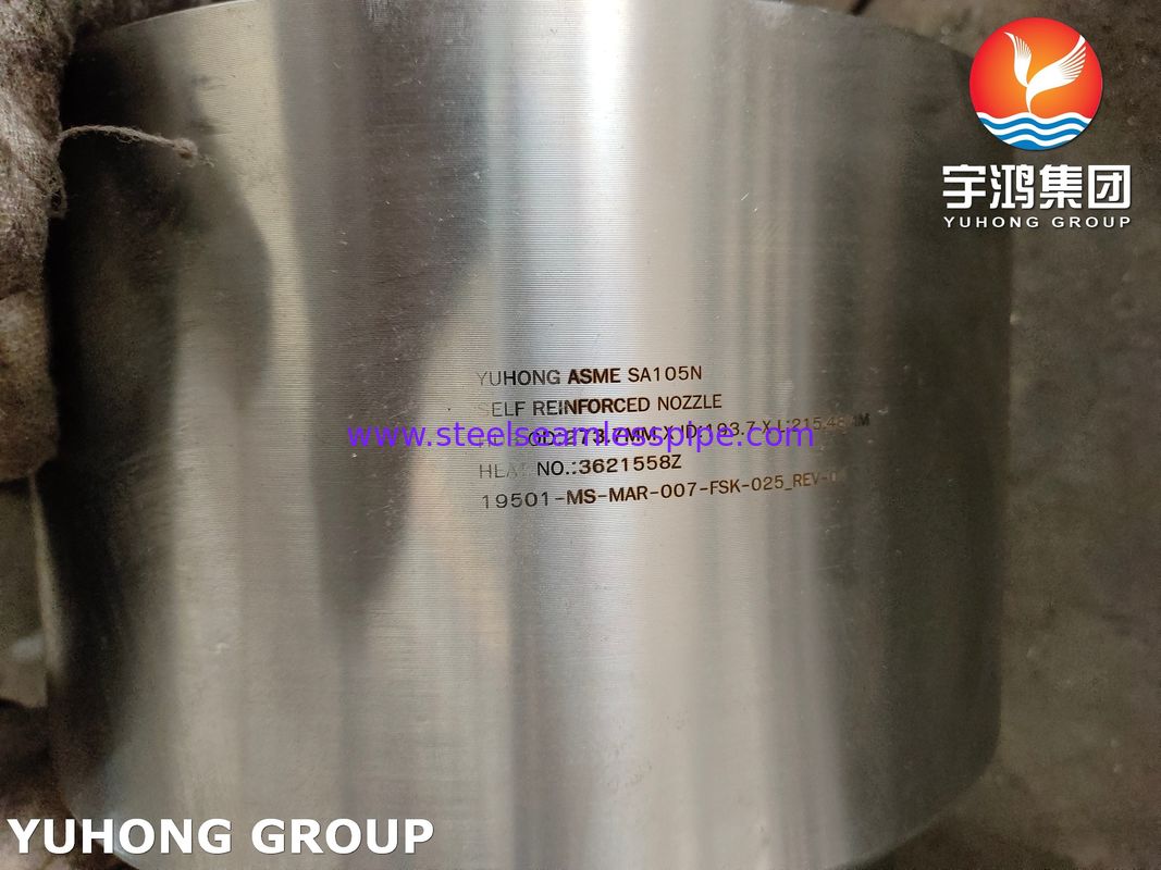 ASME SA105N Carbon Steel Self Reinforced Nozzle For High Pressure Vessels And Piping Systems