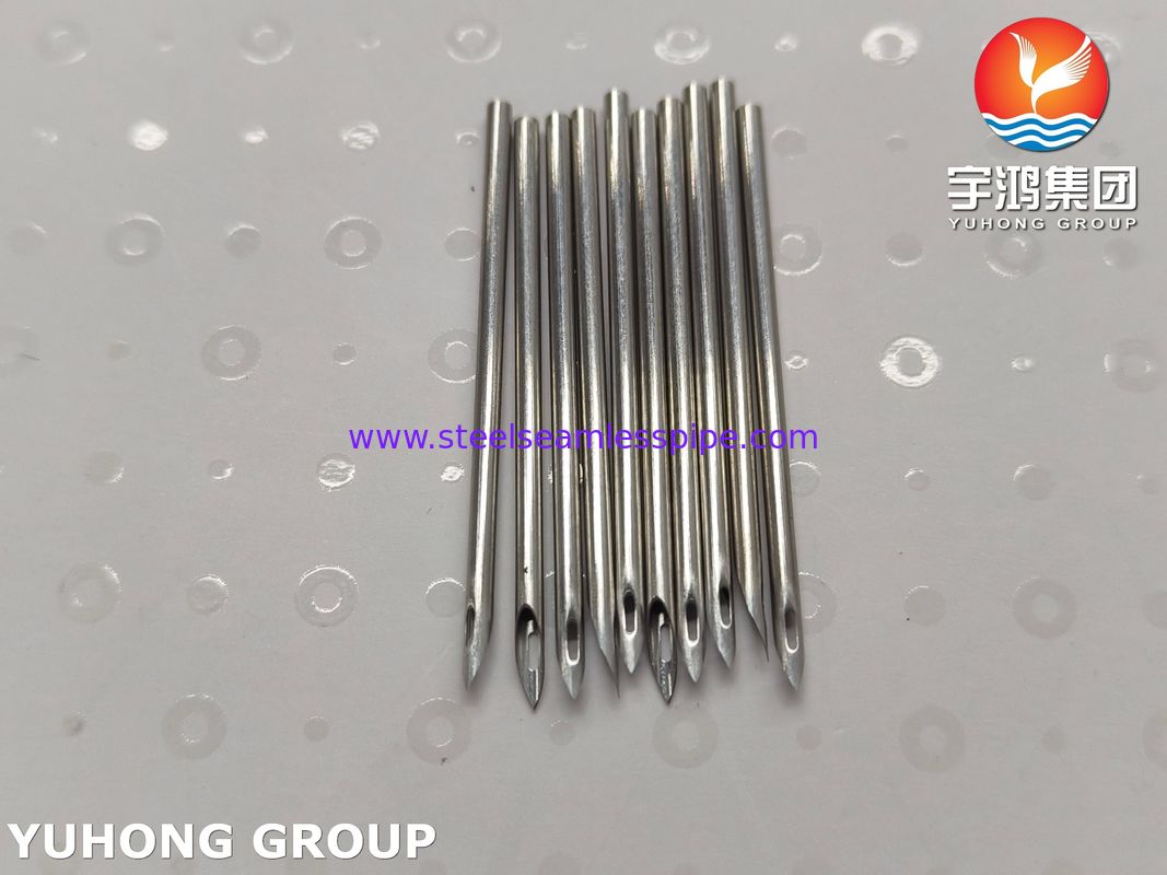 SUS304 Oval-Shaped Back Eye Tip Arteriovenous Fistula Needle Tube For Haemodialysis