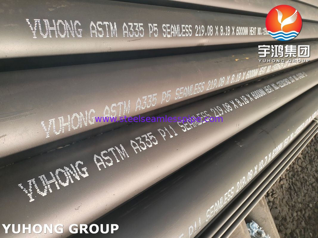 ASTM A335 P11 P22 ALLOY STEEL  SEAMLESS PIPE  SCH80 SCH40  BLACK PAINTING SURFACE BEVELED PLAIN END FOR OIL AND GAS