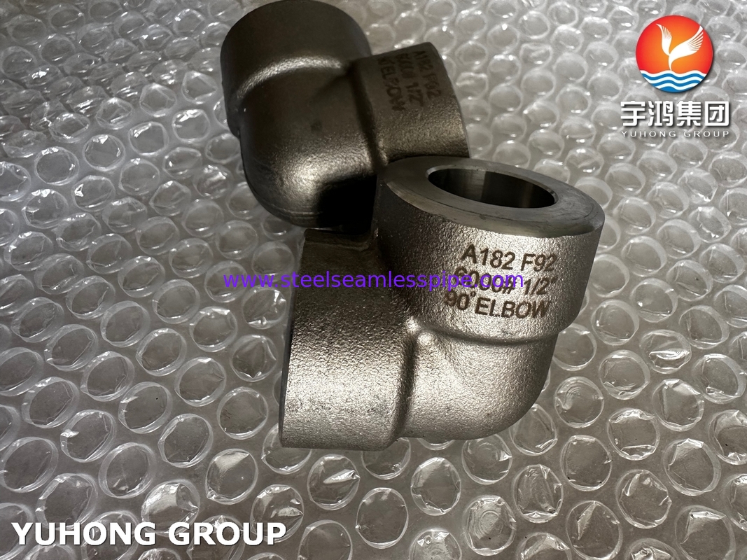 ASTM A182 F92 Alloy Steel Fitting Forged 90Deg Elbow for Chemical Application