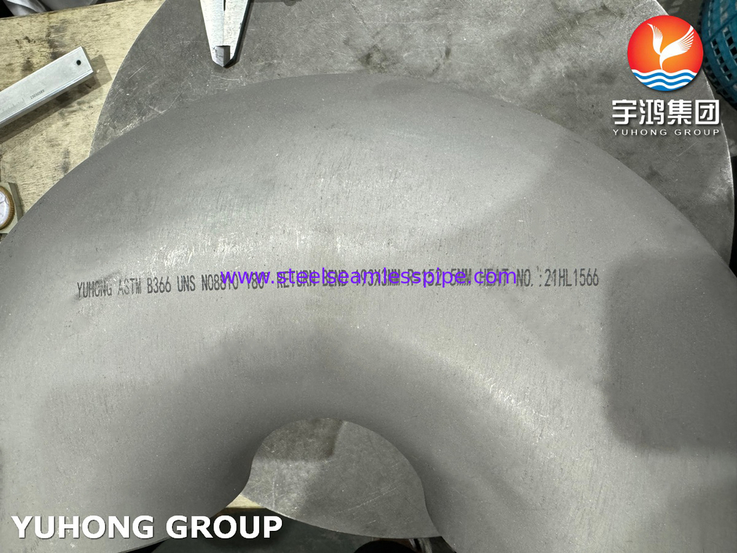 ASTM B366 N08810 Nickel Alloy 180° Return Bend for High Temp Pipe Fitting
