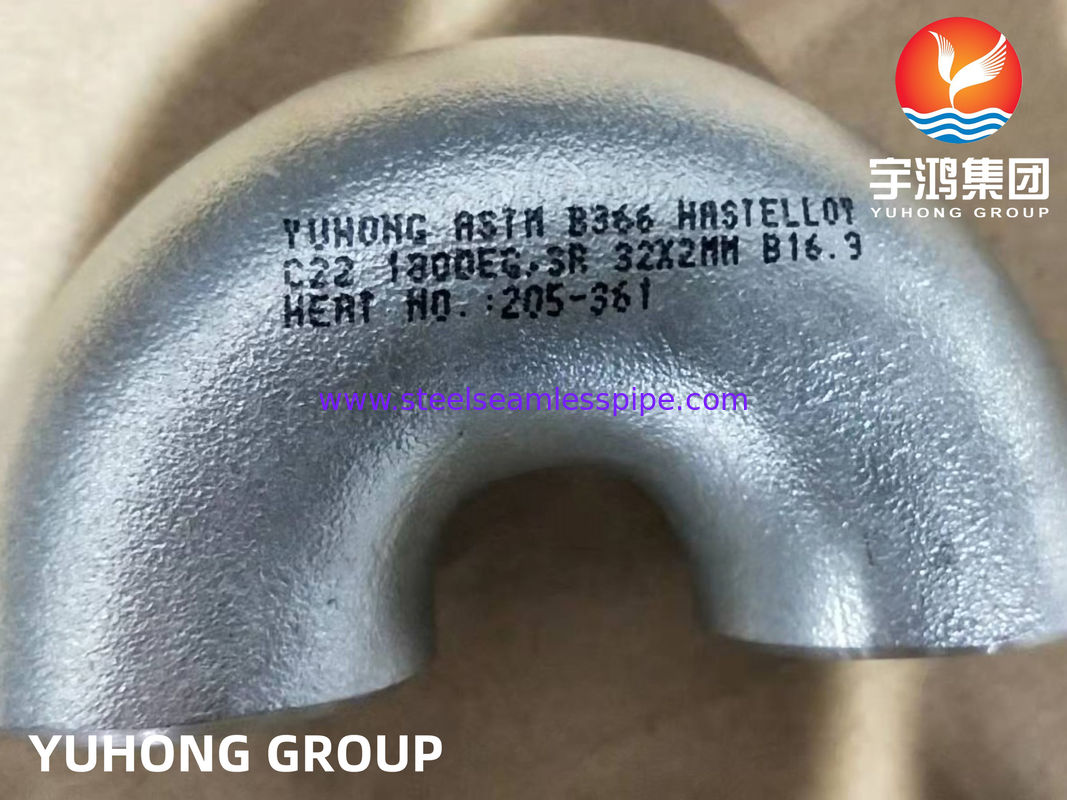 ASTM B366 C22 Pipe Elbow Supplier Corrosion Resistant Nickel Alloy Fittings