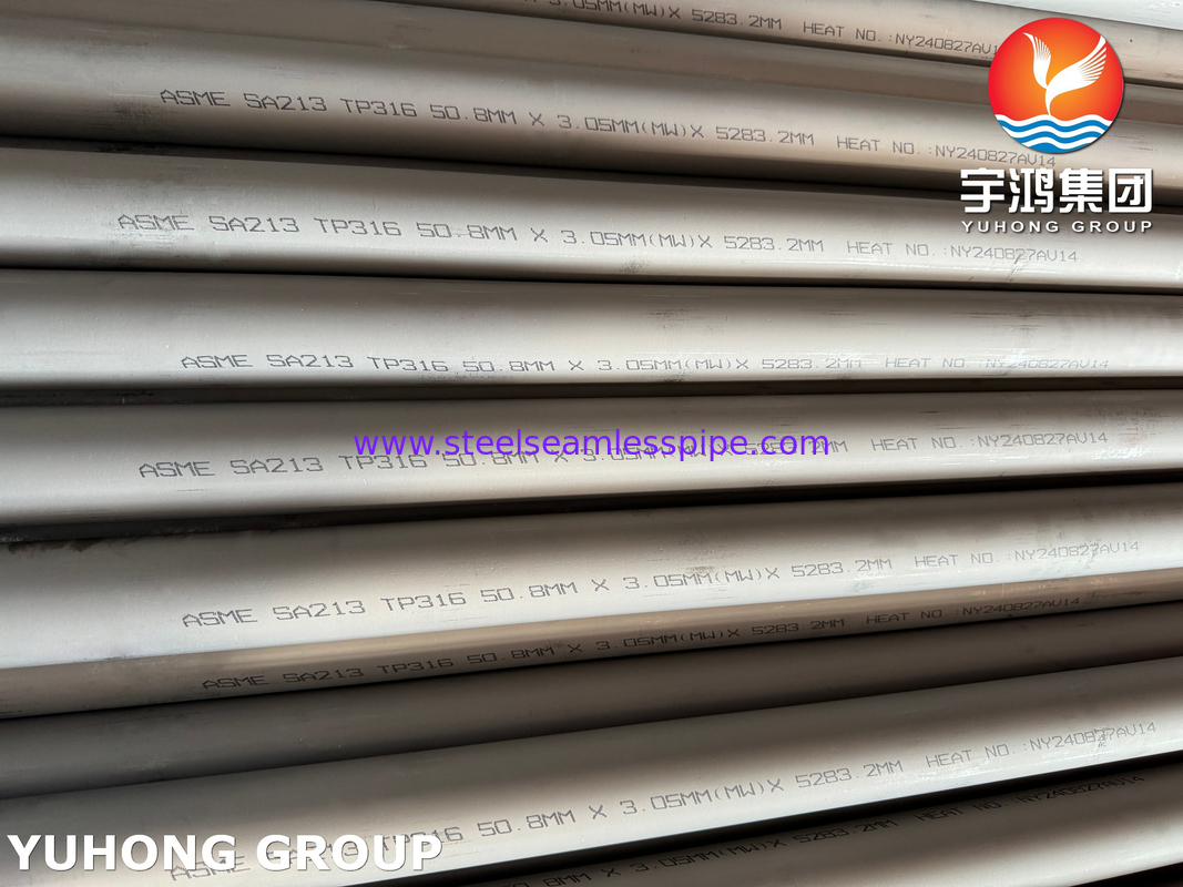 ASME SA213 TP316 (UNS S31600) Stainless Seamless Tube for Heat Exchanger and Boiler