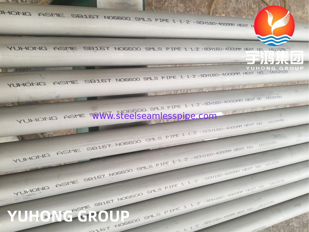 ASME SB167 Alloy 600 / N06600, Nickel-Chromium-Iron Alloy Pipe, used in Chemical Processing Aerospace