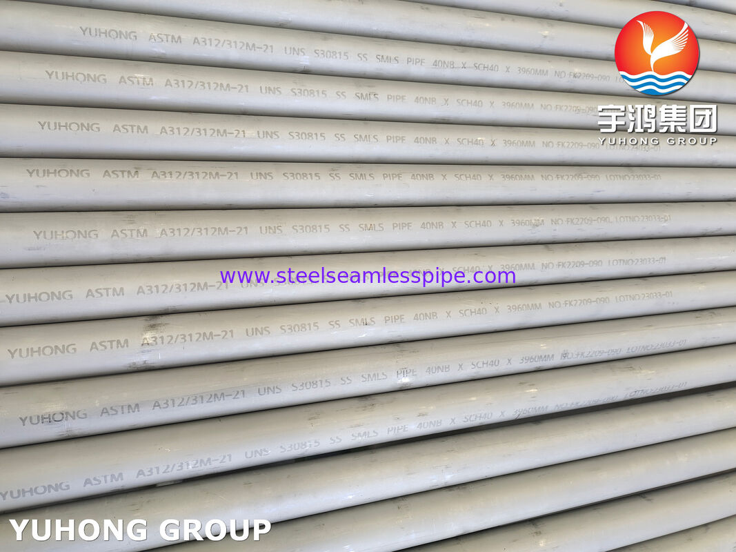 ASTM A312 S30815 253MA Stainless Steel Seamless Pipe for High-Temperature Applications up to 900°C with Nitrogen and Cerium Alloy