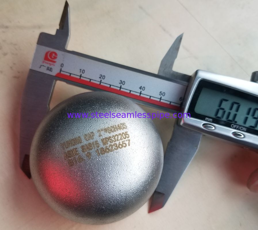End Cap ASTM A815 UNS S32205 2205 Duplex Stainless Steel Buttweld Fitting For Desalination