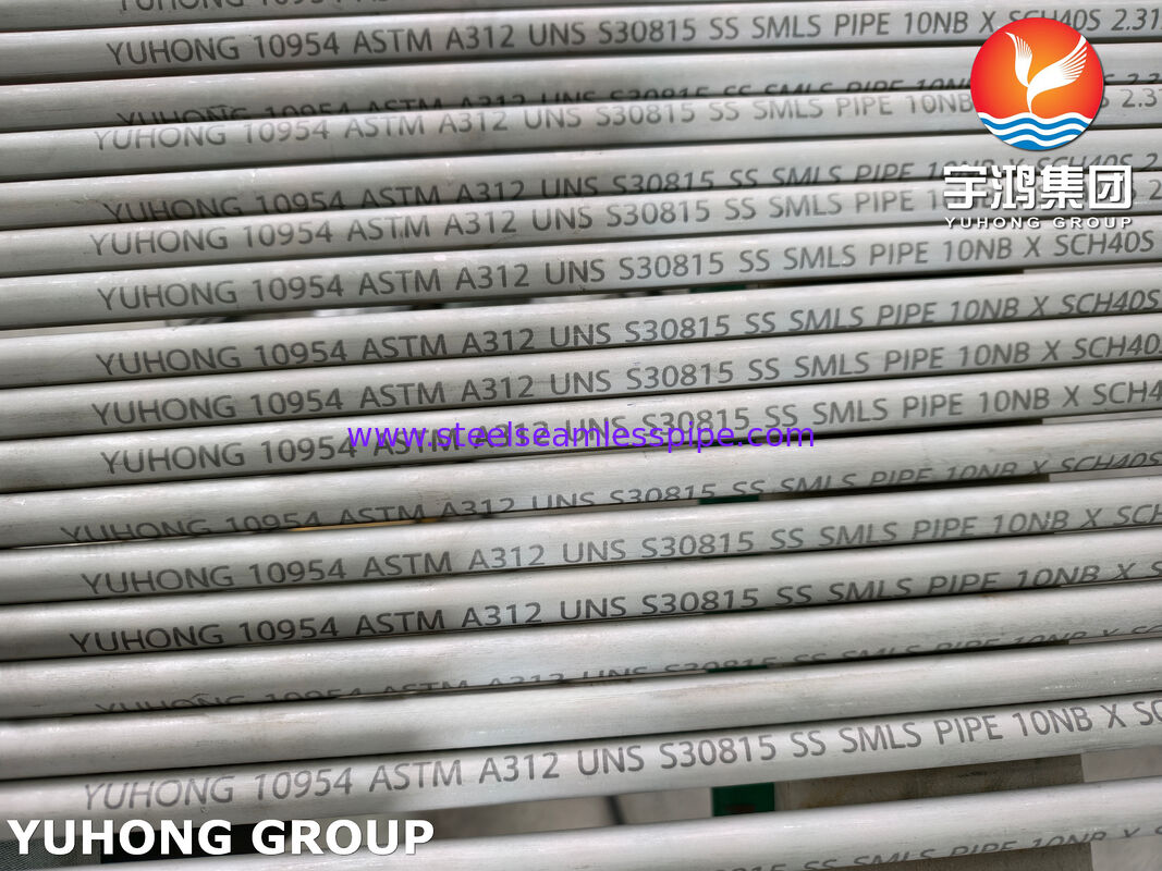 ASTM A312 UNS S30815 Seamless Steel Pipe High Temperature & Oxidation Resistant for Shell & Tube Heat Exchanger