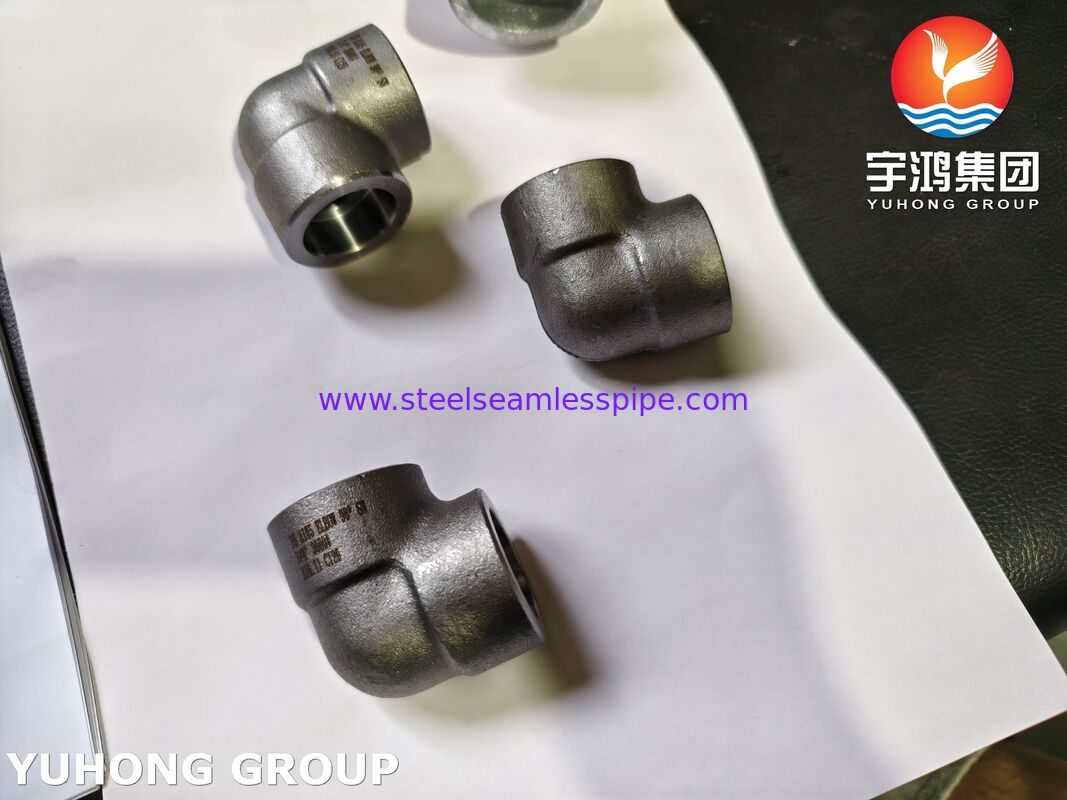 A105 Socket-Weld (SW) Elbow Carbon steel forged fitting, threaded / NPT connections ASME B16.11