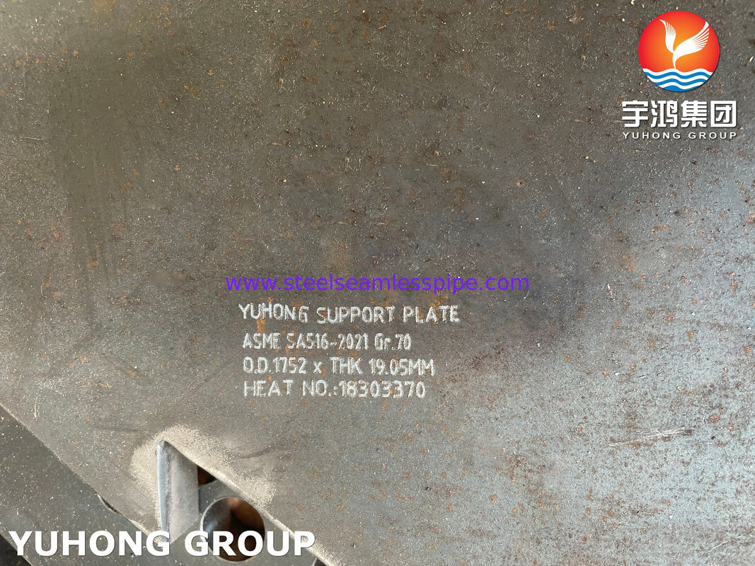 Carbon Steel Baffle Plate Support Plate ASME SA516 GR 70 For Heat Exchanger