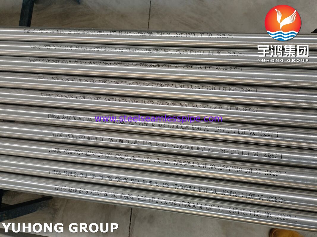 ASTM B729 Alloy20 (UNS N08020) Seamless Tube, Corrosion-Resistant for Acidic Environments