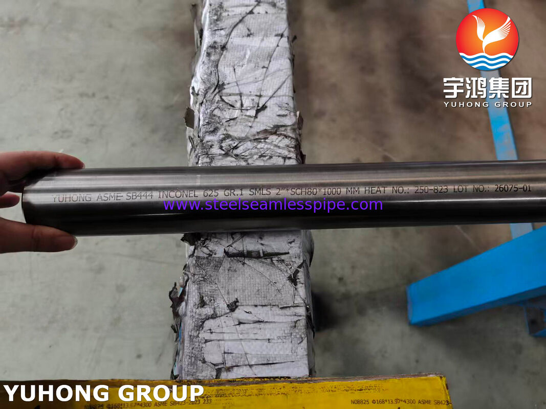 Nickel Alloy Pipe  ASME SB444 Inconel 625 GR.1 Seamless 2''*SCH80*1000MM Boiler & Pressure Vessel