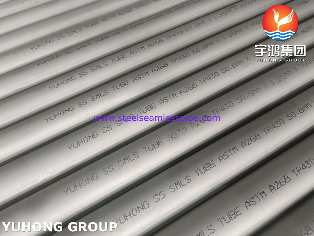 ASTM A268 TP430 , UNS S43000 Stainless Steel Seamless Tube For Heat Exchanger Tube