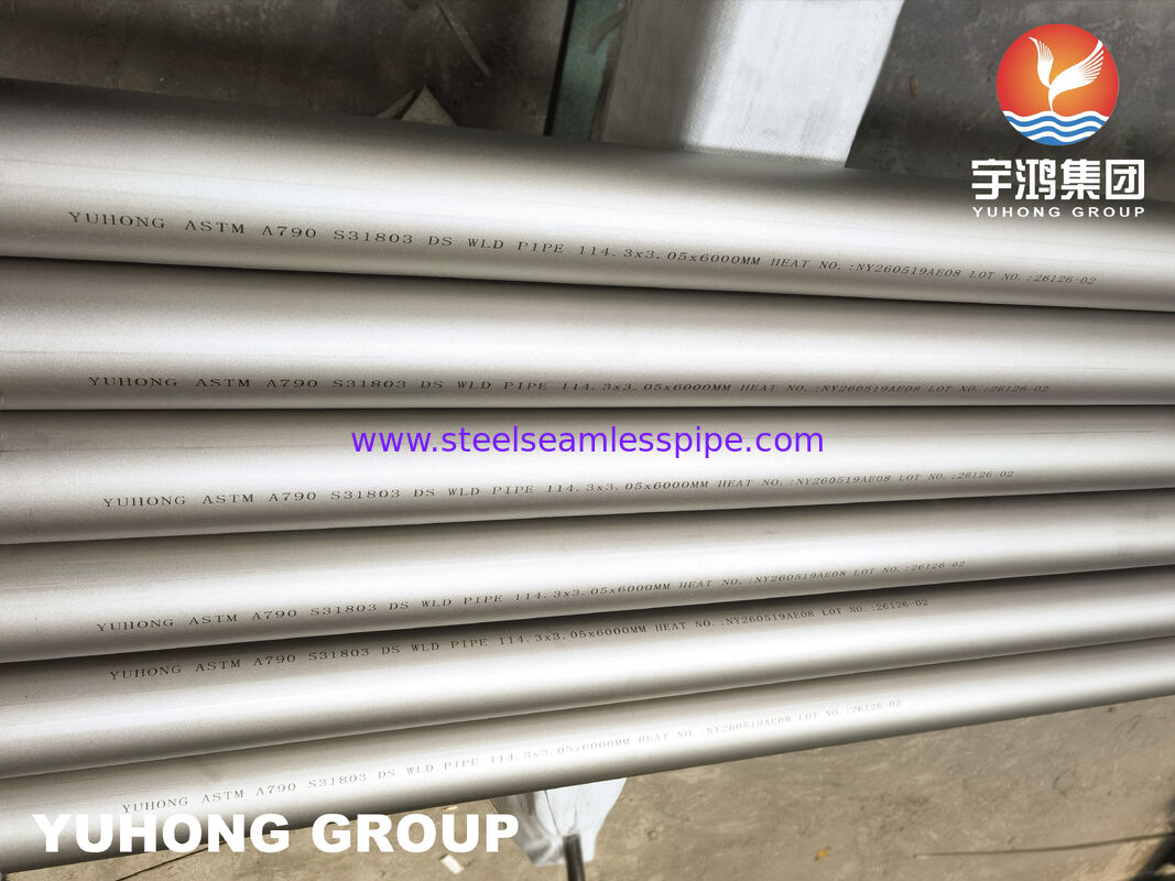 ASTM A790 UNS S31803 Duplex Stainless Steel Welded Pipe for Corrosive Industrial Service