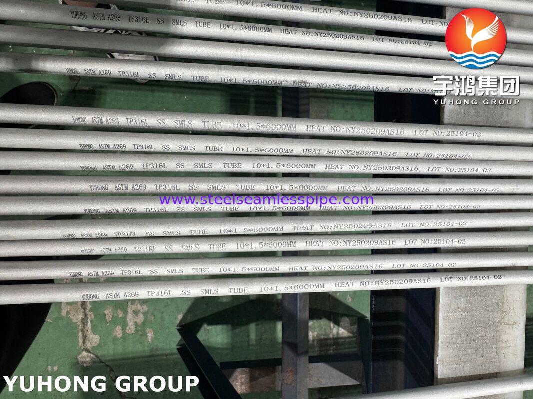 ASTM A269 TP316L Seamless Stainless Steel Tubes For Heat Exchanger, Pickled And Annealed